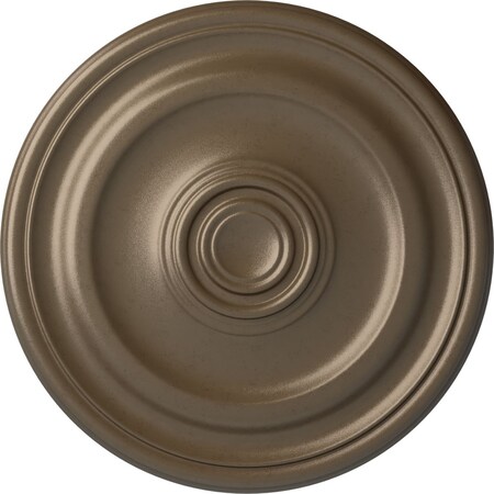Ekena Millwork Devon Ceiling Medallion (Fits Canopies up to 3 5/8"), Hand-Painted Warm Silver, 15 3/4"OD x 1 1/2"P CM15DEWSS